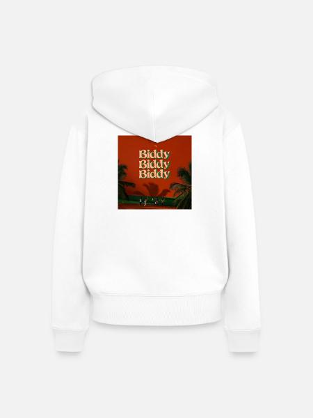 Biddy Biddy Biddy von Mark Noone - Frauen Premium Bio Zip Hoodie - Weiß