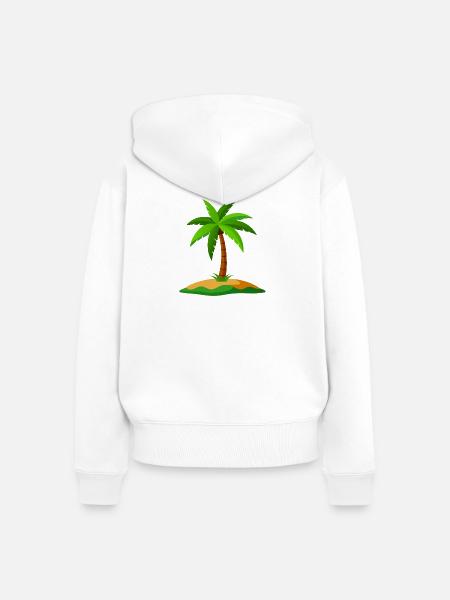 Tropische Insel - Frauen Premium Bio Zip Hoodie - Weiß
