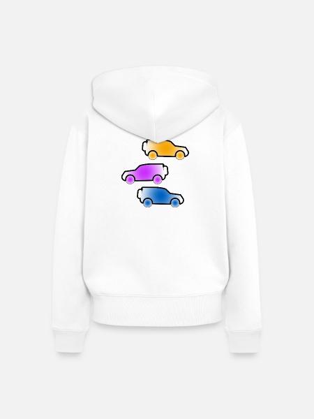 Autos - Frauen Premium Bio Zip Hoodie - Weiß