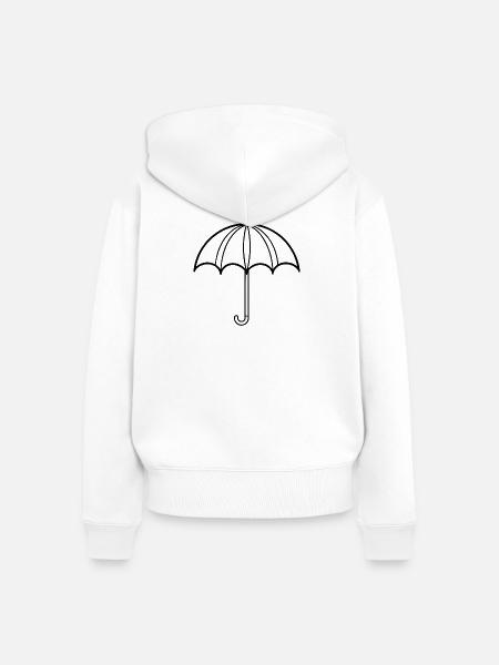 Schirm - Frauen Premium Bio Zip Hoodie - Weiß