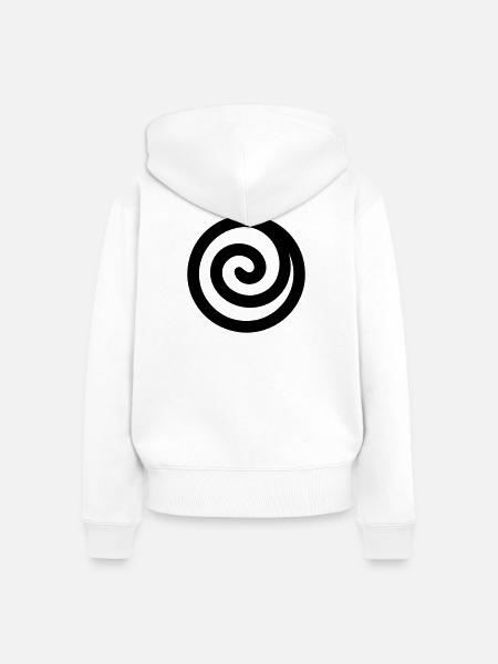 Japanische Spirale - Frauen Premium Bio Zip Hoodie - Weiß