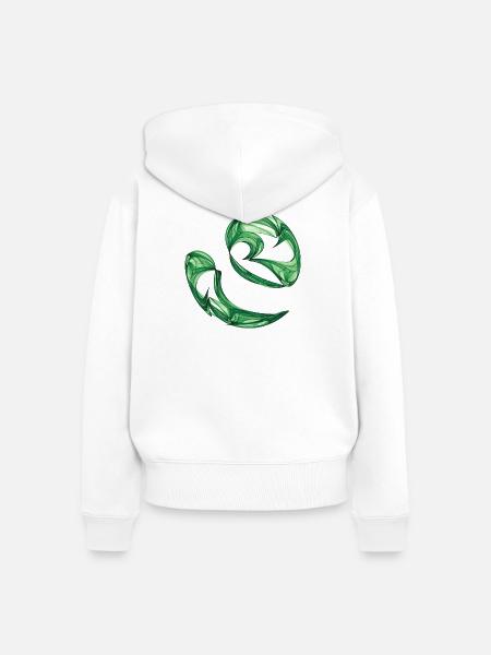 Tanz der Algen - Frauen Premium Bio Zip Hoodie - Weiß