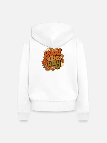 Ausstrahlung - Frauen Premium Bio Zip Hoodie - Weiß
