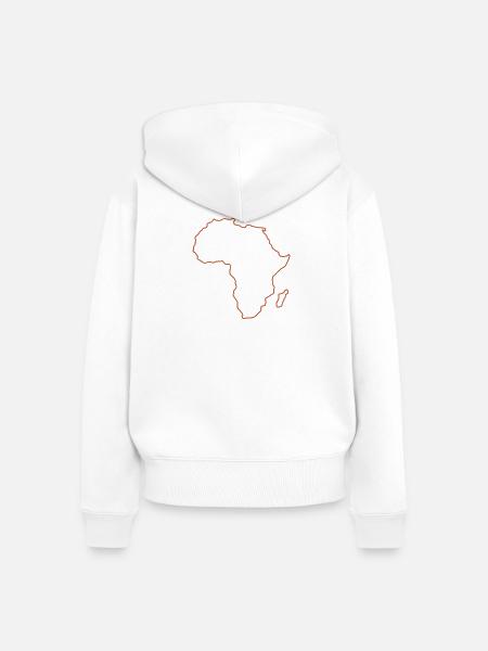 Karte von Afrika - Frauen Premium Bio Zip Hoodie - Weiß