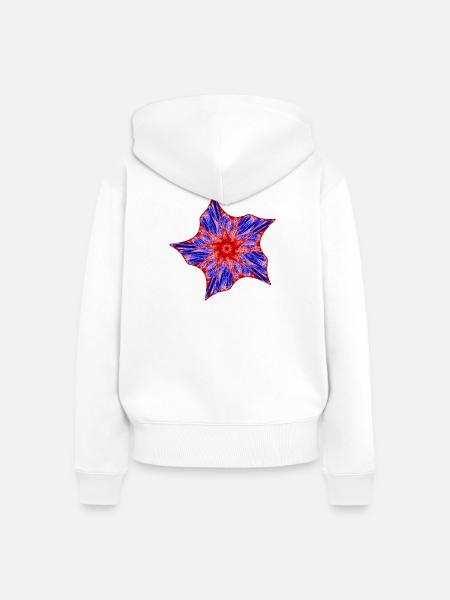 Kosmischer Seestern - Frauen Premium Bio Zip Hoodie - Weiß