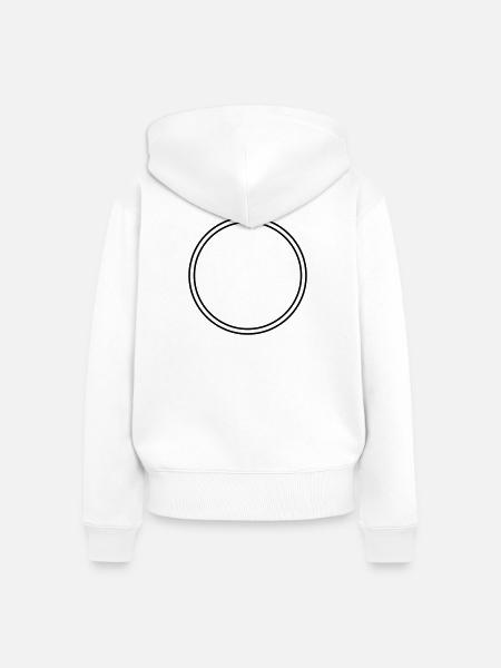 Kreis - Frauen Premium Bio Zip Hoodie - Weiß