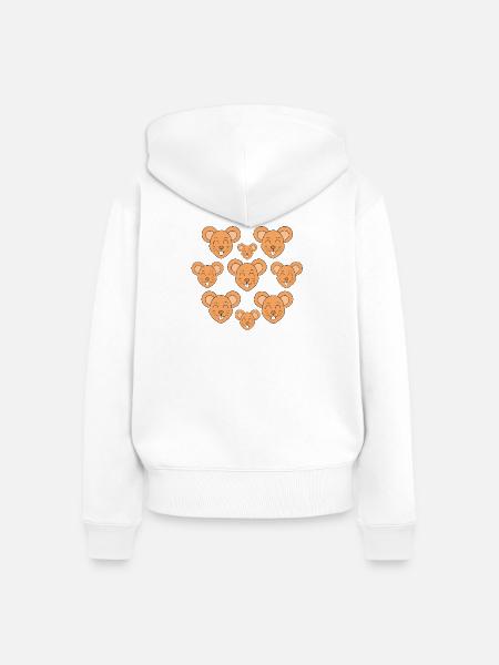 Cartoon-Mausgesichter - Frauen Premium Bio Zip Hoodie - Weiß