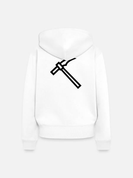 Axt - Frauen Premium Bio Zip Hoodie - Weiß