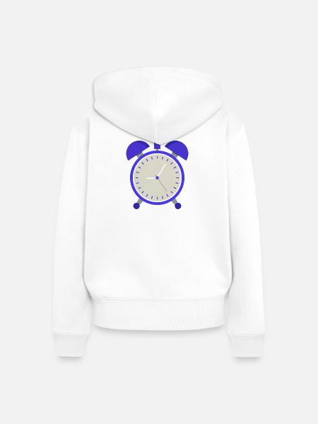 Wecker - Frauen Premium Bio Zip Hoodie - Weiß