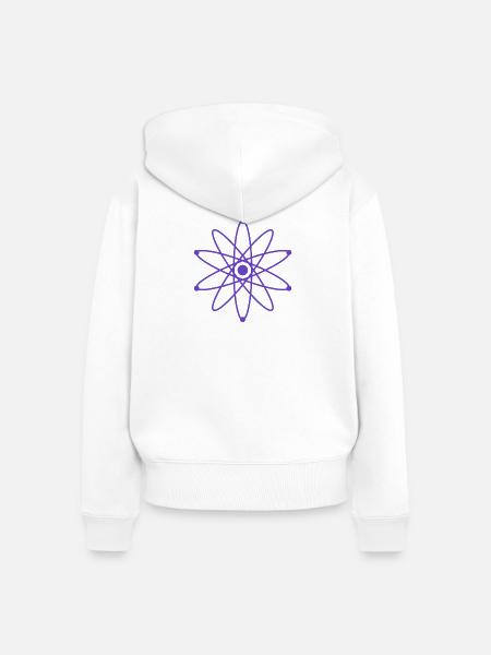 Atom - Frauen Premium Bio Zip Hoodie - Weiß