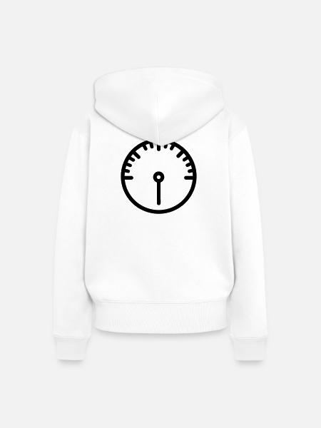 Messgerät - Frauen Premium Bio Zip Hoodie - Weiß