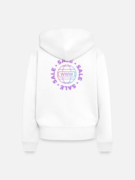 Website verkaufen - Frauen Premium Bio Zip Hoodie - Weiß
