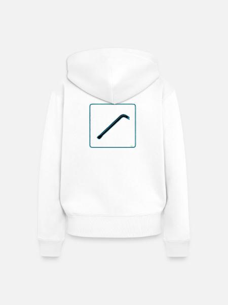 pied_de_biche - Frauen Premium Bio Zip Hoodie - Weiß