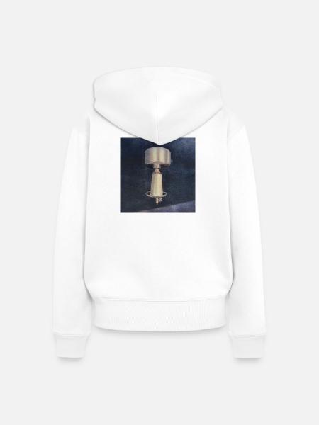 Lampish - Frauen Premium Bio Zip Hoodie - Weiß