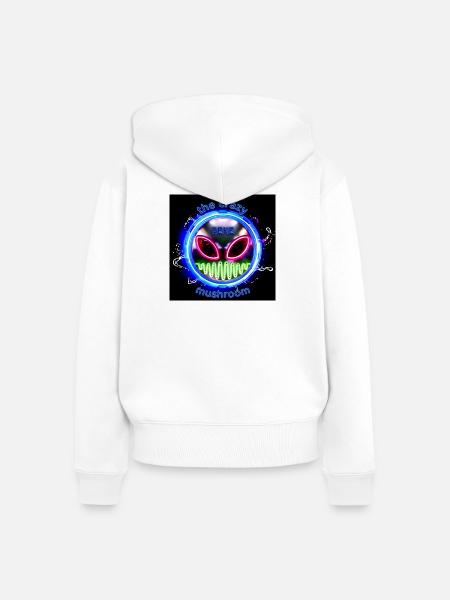 PEKE_Logo - Frauen Premium Bio Zip Hoodie - Weiß