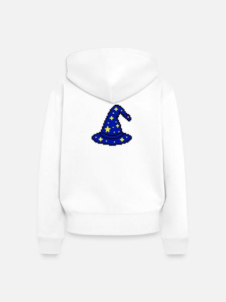 Zauberhut - Frauen Premium Bio Zip Hoodie - Weiß