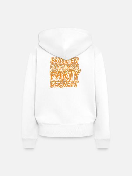 Brasilien - Frauen Premium Bio Zip Hoodie - Weiß