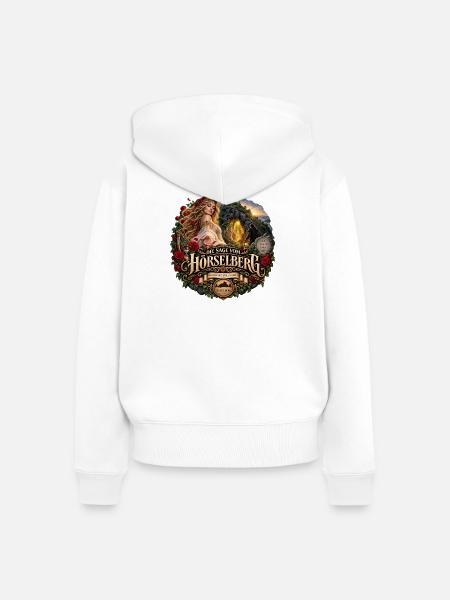 Der Hörselberg – Thüringer Sage - Frauen Premium Bio Zip Hoodie - Weiß