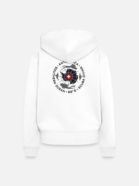 Antarktis Taucher Logo - Frauen Premium Bio Zip Hoodie - Weiß