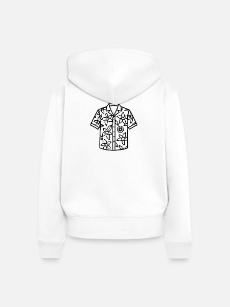 Schlichtes Aloha-Hemd - Frauen Premium Bio Zip Hoodie - Weiß