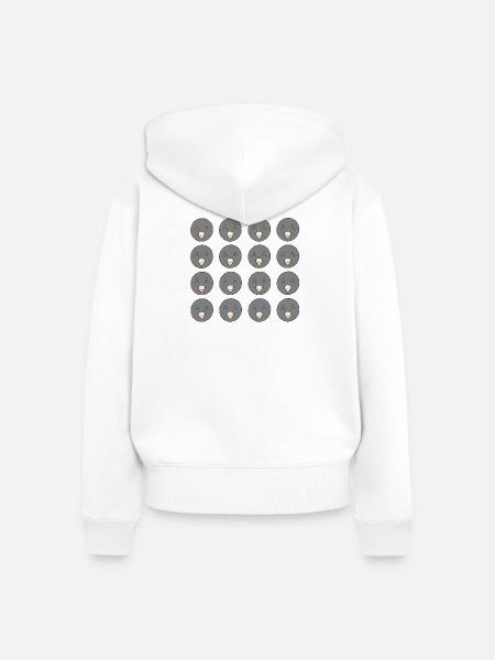 Cartoon-Maulwurfkopf - Frauen Premium Bio Zip Hoodie - Weiß