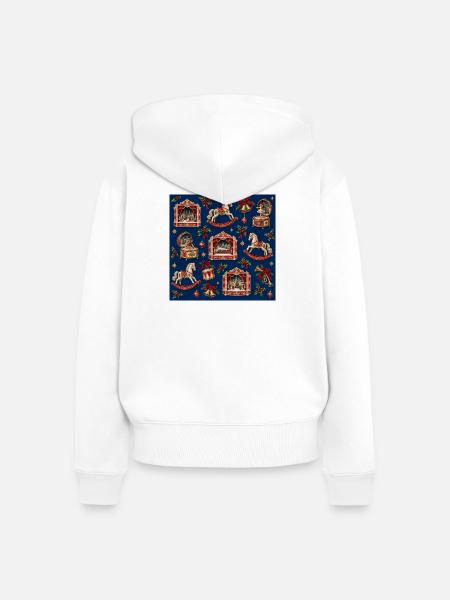 Prunkvolle Weihnachtskarussell-Medley - Frauen Premium Bio Zip Hoodie - Weiß