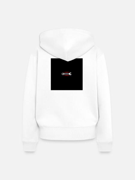 Mechanisch inspirierte Kleidung - Frauen Premium Bio Zip Hoodie - Weiß