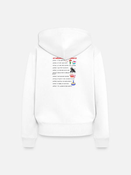 Kölsches Grundgesetz lustige Geschenkidee - Frauen Premium Bio Zip Hoodie - Weiß