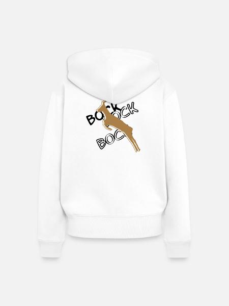 Bock³ - Frauen Premium Bio Zip Hoodie - Weiß