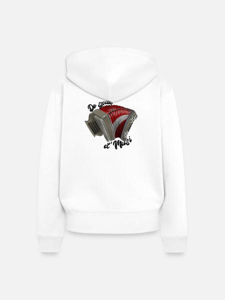 Do spuit d'Musi | ZiachON! - Frauen Premium Bio Zip Hoodie - Weiß