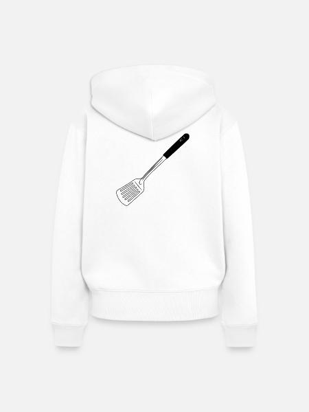 Küchenutensilien Backschaufel - Frauen Premium Bio Zip Hoodie - Weiß