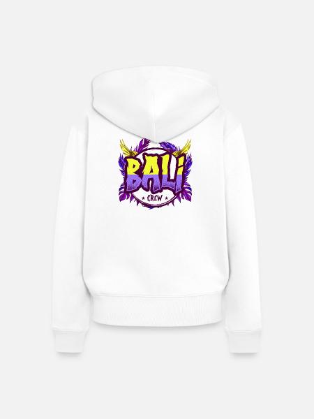 Bali Crew Bunt - Frauen Premium Bio Zip Hoodie - Weiß