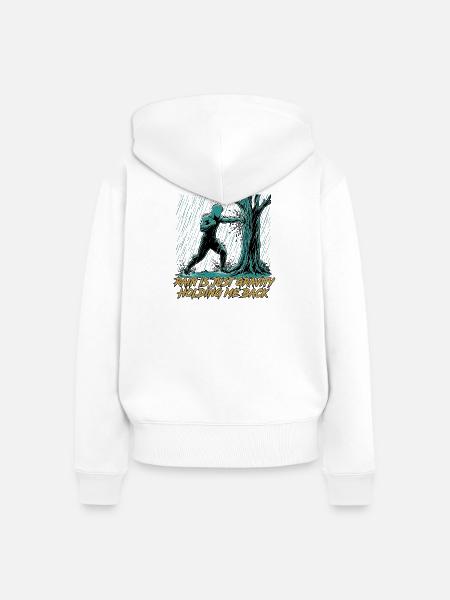 Kung Fu Kampfkunst - Frauen Premium Bio Zip Hoodie - Weiß