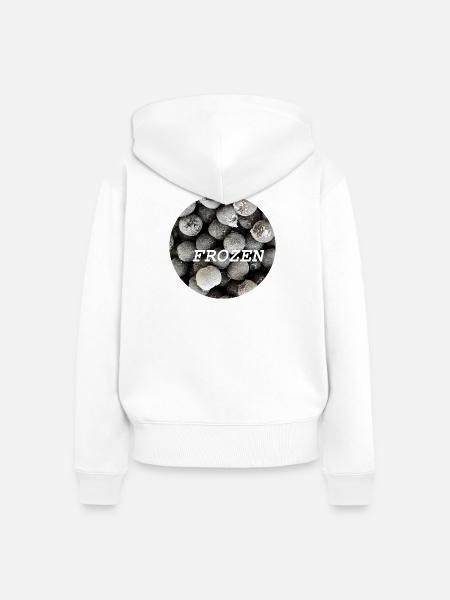 Gefrorene Beere - Frauen Premium Bio Zip Hoodie - Weiß