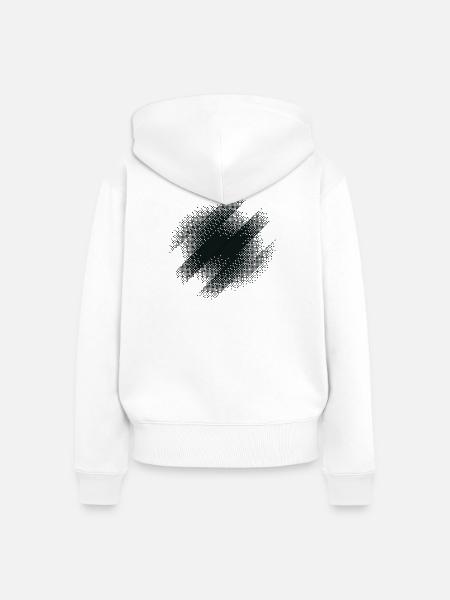 Burst Circle - Frauen Premium Bio Zip Hoodie - Weiß