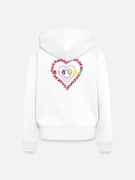 Bingo - Frauen Premium Bio Zip Hoodie - Weiß