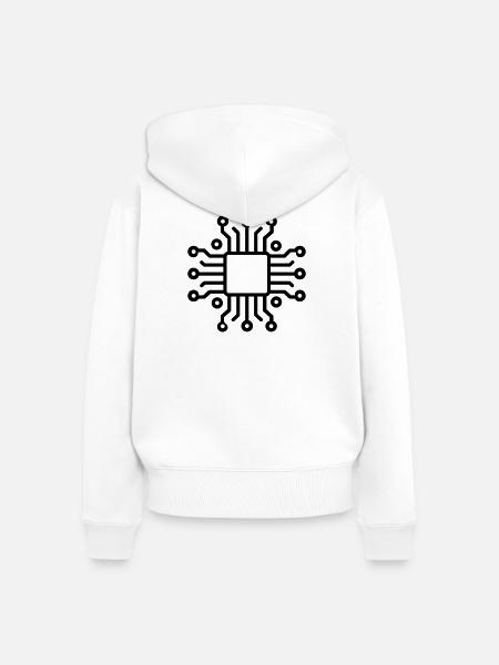 Elektronische Leiterplatten - Frauen Premium Bio Zip Hoodie - Weiß