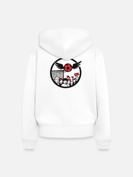 Fussball Fankurve Wappen - Frauen Premium Bio Zip Hoodie - Weiß