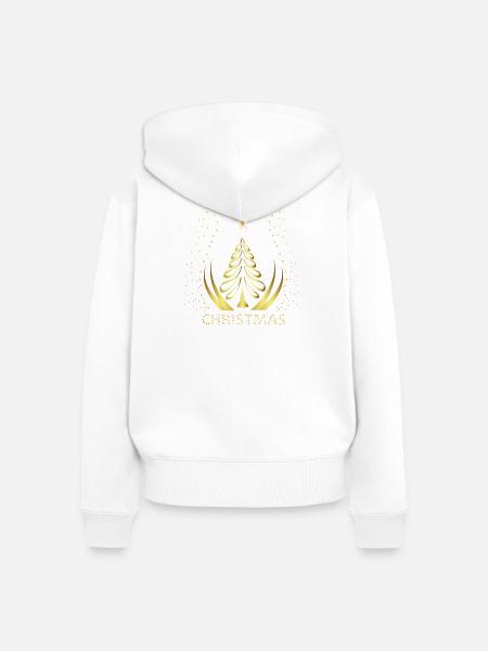 Christmas - Frauen Premium Bio Zip Hoodie - Weiß