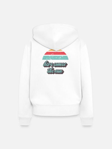 Sonnenuntergang - Frauen Premium Bio Zip Hoodie - Weiß