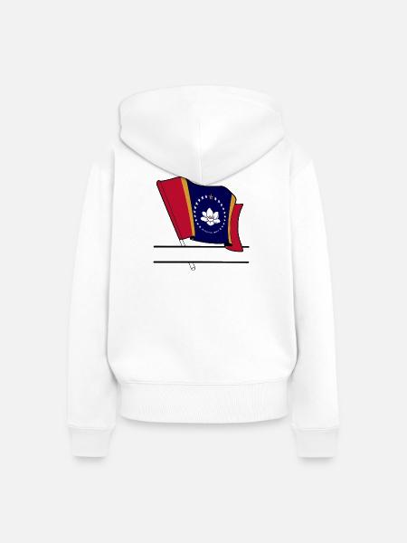 Flagge Mississippi Text Banner - Frauen Premium Bio Zip Hoodie - Weiß
