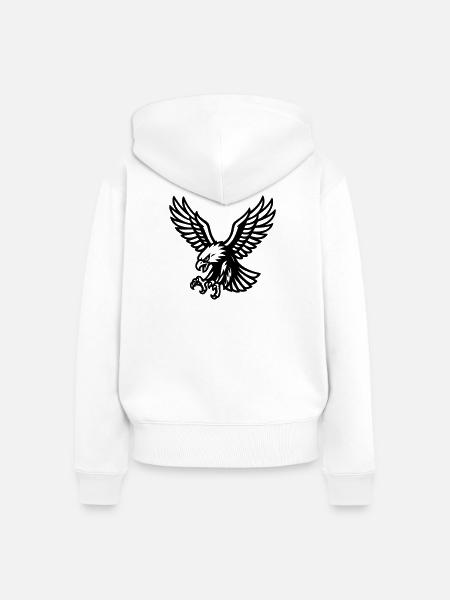 Falke - Frauen Premium Bio Zip Hoodie - Weiß