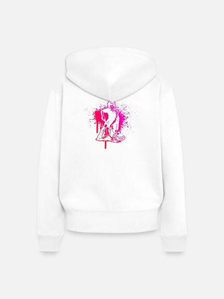 Direkte Floorball Aussage - Frauen Premium Bio Zip Hoodie - Weiß