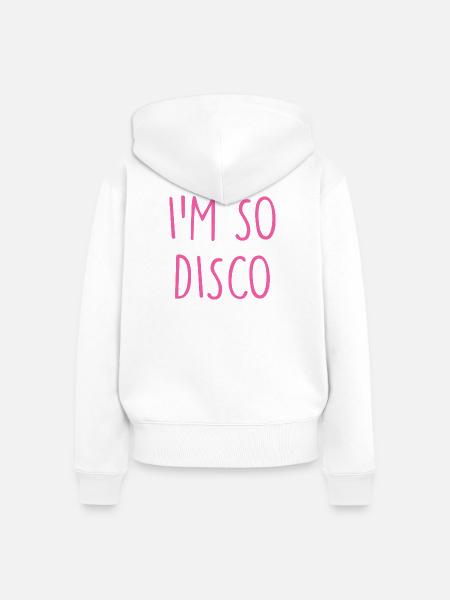 Disco - Frauen Premium Bio Zip Hoodie - Weiß