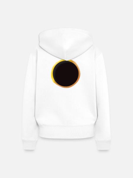 Sonnenfinsternis 2026 - Frauen Premium Bio Zip Hoodie - Weiß