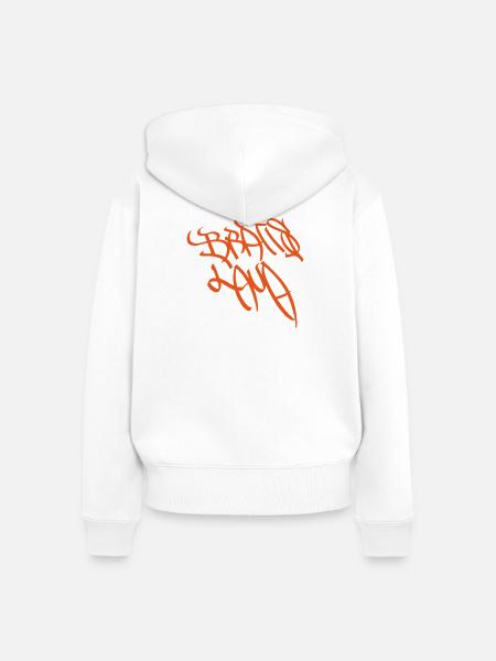 Expressiver Bratislava Graffiti - Frauen Premium Bio Zip Hoodie - Weiß