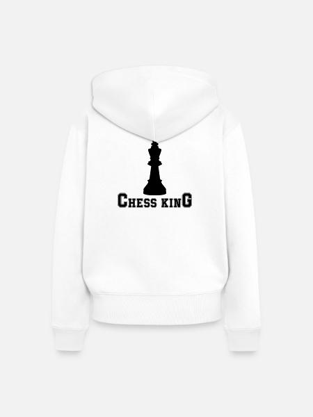 Chess King - Frauen Premium Bio Zip Hoodie - Weiß