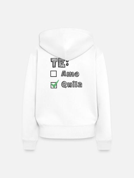 Te AmoTequila - Frauen Premium Bio Zip Hoodie - Weiß