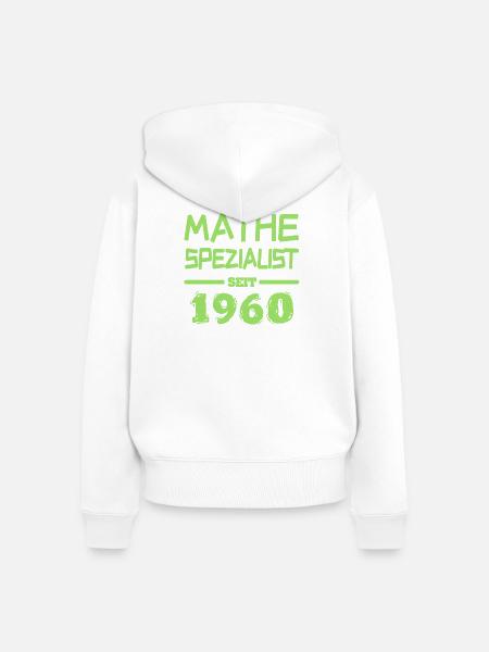 Mathe 1960 - Frauen Premium Bio Zip Hoodie - Weiß