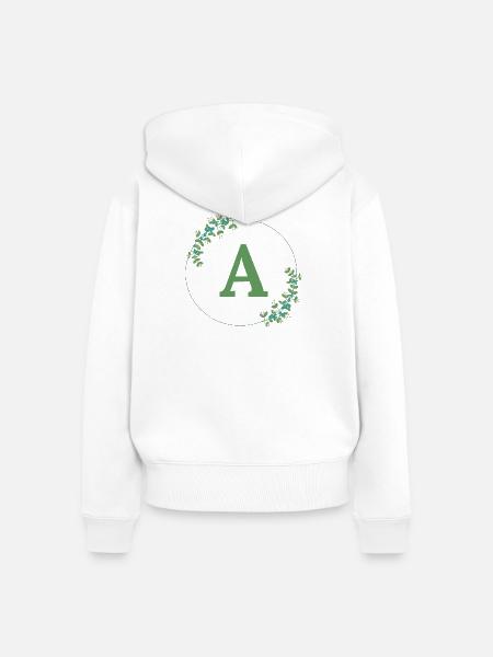 A - Frauen Premium Bio Zip Hoodie - Weiß